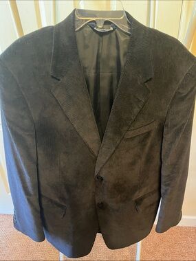 Stafford Men's Black Corduroy Blazer